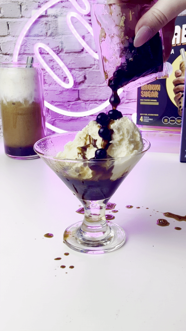 Vanilla Coffee Boba Ice Cream Sundae