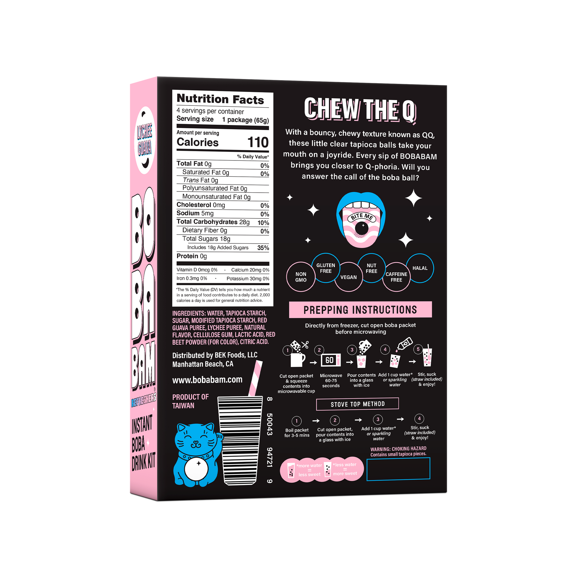 Lychee Guava Refreshers Instant Boba Drink Kit BOBABAM Lychee guava refreshers instant boba drink kit bobabam