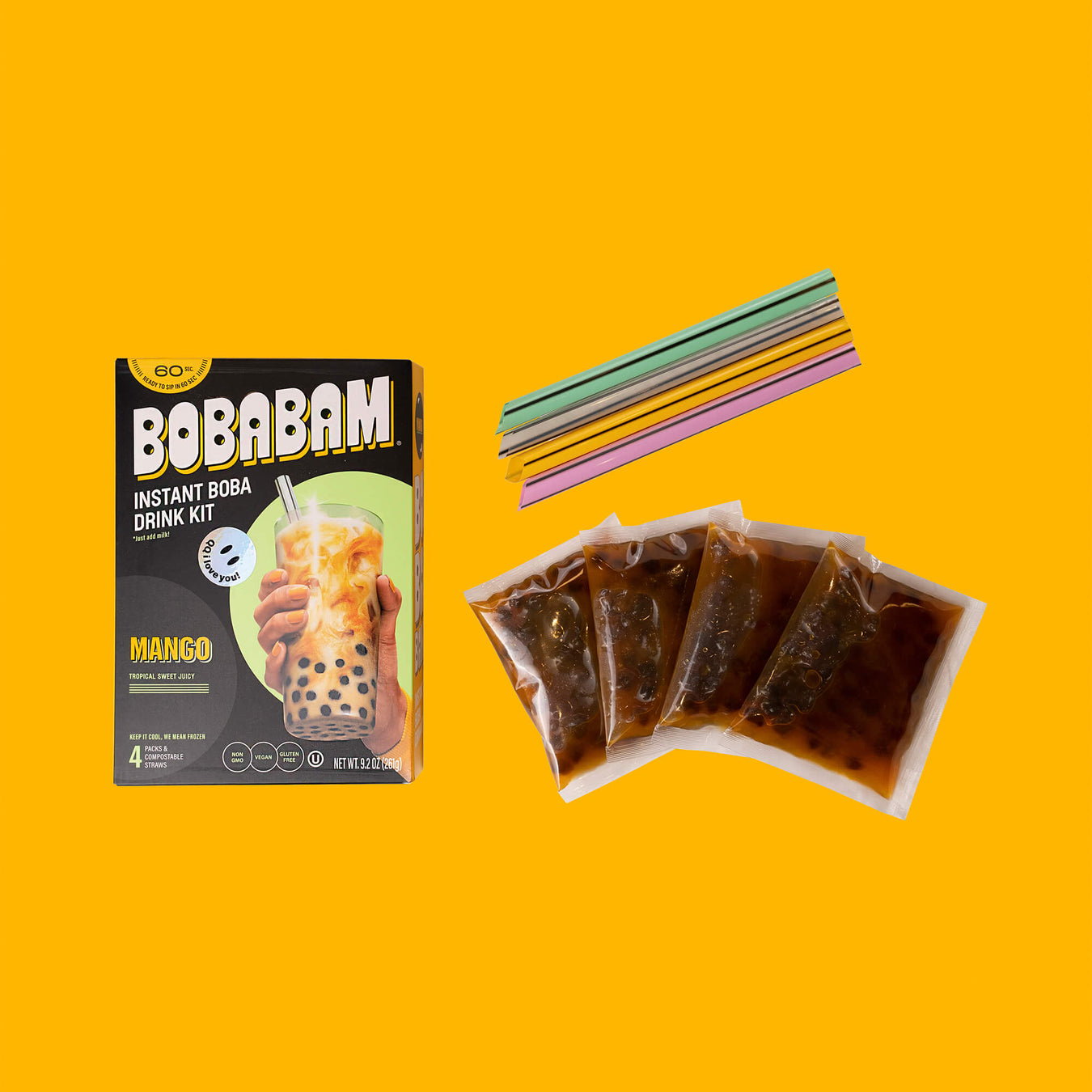 Mango Kit Mango Instant Boba Drink Kit - BOBABAM